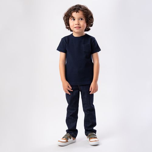 Camiseta de Bebê Masculina Manga Curta Big Island - AZUL MARINHO