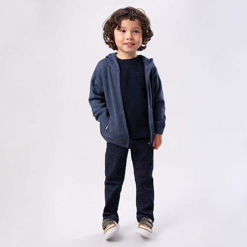 Calça Jeans de Bebê Masculina Megaflex - AZUL MARINHO