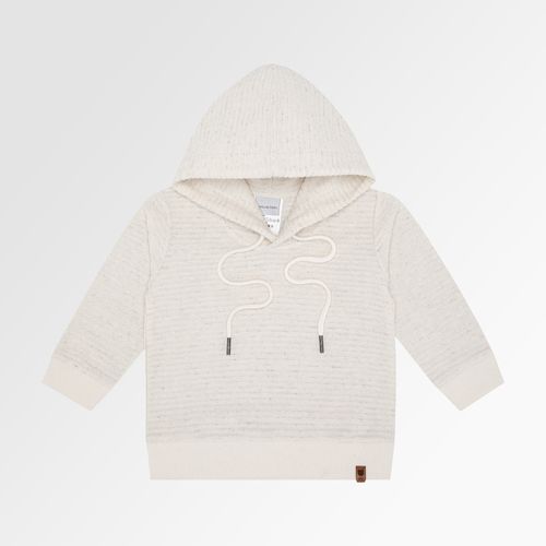 Blusa de Bebê Masculina Listrada Manga Longa - BEGE