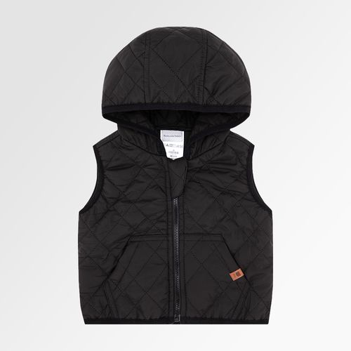 Colete de Bebê Masculino Puffer Geometric - PRETO