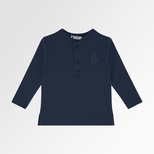 Camiseta Malhão de Bebê Masculina Manga Longa - AZUL