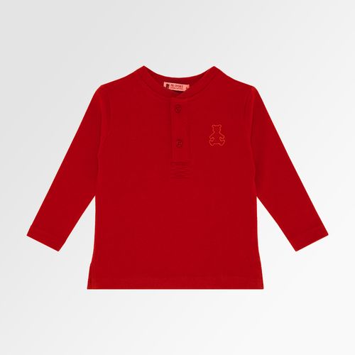 Camiseta Malhão de Bebê Masculina Manga Longa - BRICK