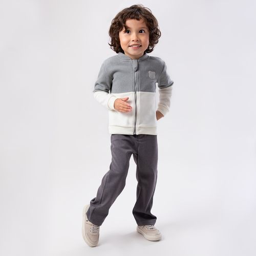 Calça de Bebê Masculina Alfaiataria com Bolso - CINZA