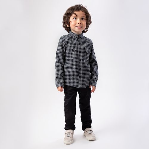 Calça Chino de Bebê Masculina Color - PRETO
