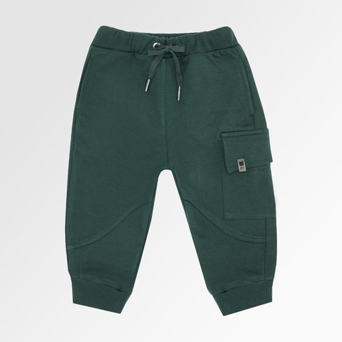 Calça de Bebê Masculina Moletom com Bolso - VERDE