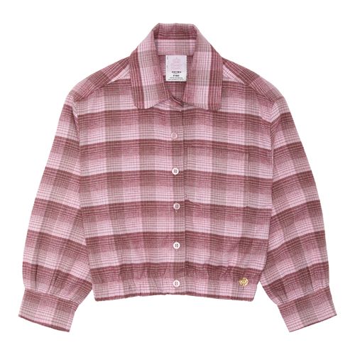 Jaqueta Infantil Feminina Xadrez Flanelada - ROSA