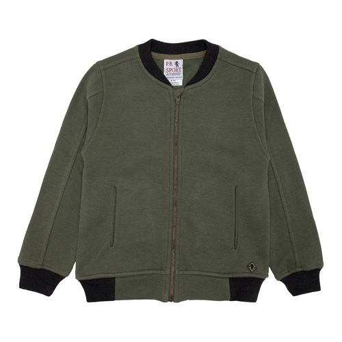 Casaco Infantil Masculino Piquet Felpado - VERDE