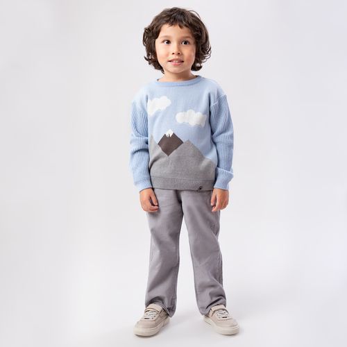 Calça de Bebê Masculina Veludo - CINZA