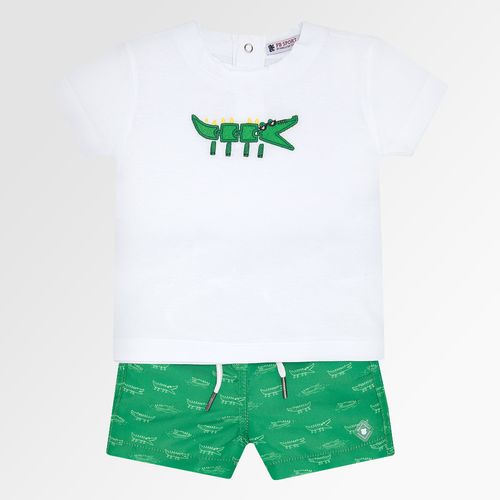 Conjunto de Bebê Masculino Estampa Jacaré - VERDE