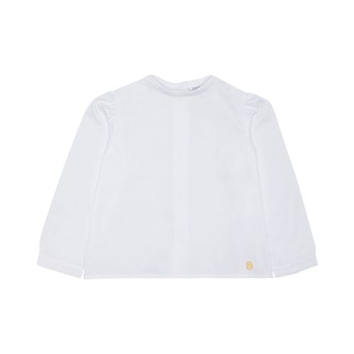 Bata de Bebê Feminina Manga Longa Cotton Fio 60 - BRANCO