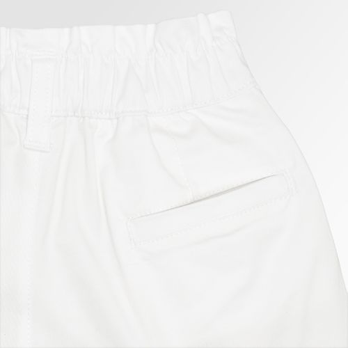 Shorts Infantil Feminino Sarja com Babados - BRANCO