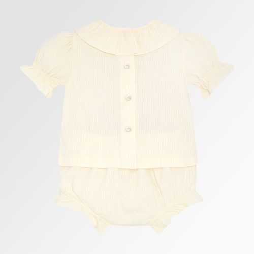 Conjunto de Bebê Feminino Anarruga com Babados - AMARELO