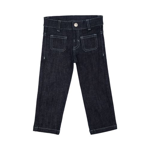Calça Jeans de Bebê Feminina - AZUL MARINHO
