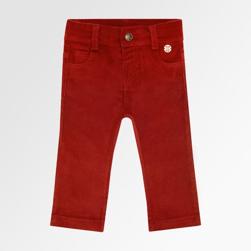 Calça de Bebê Feminina Veludo Flare - BRICK