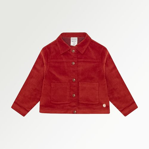 Casaco de Bebê Feminino Veludo com Bolsos - BRICK