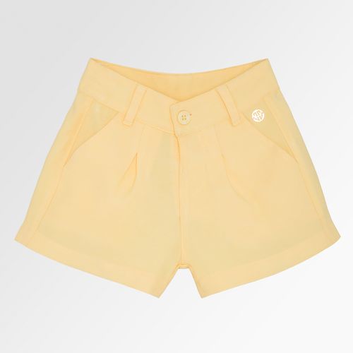 Shorts de Alfaiataria de Bebê Feminino - AMARELO