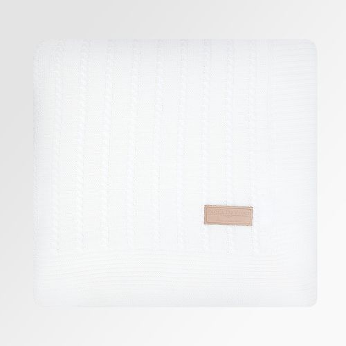 Manta de Tricot Trancinhas - BRANCO