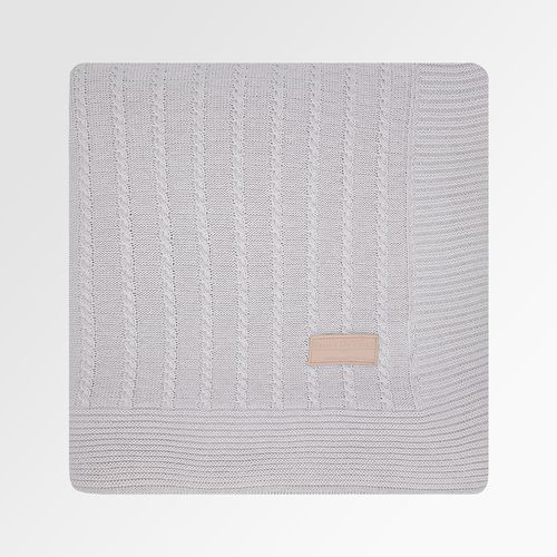 Manta de Tricot Trancinhas - CINZA