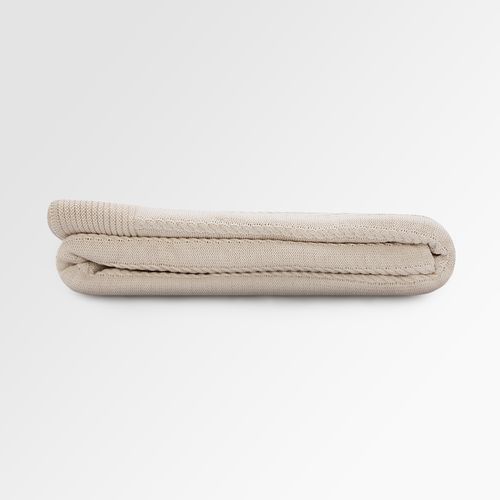 Manta de Tricot Trancinhas - AREIA NINIVE