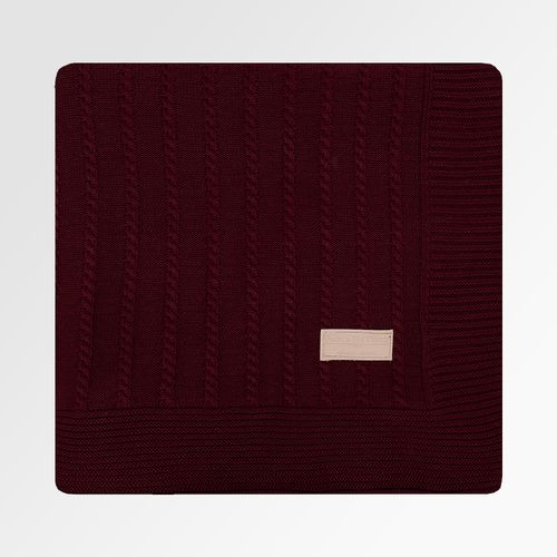 Manta de Tricot Trancinhas - VINHO