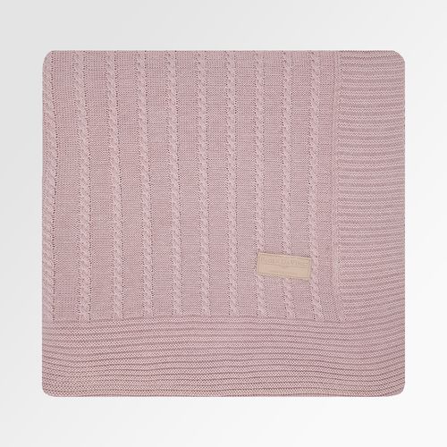 Manta de Tricot Trancinhas - ROSE UNA