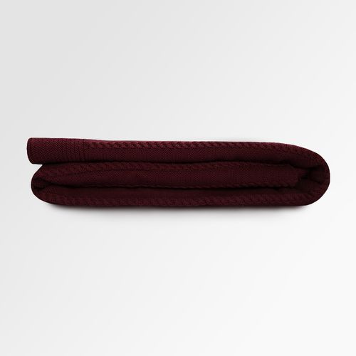 Manta de Tricot Trancinhas - VINHO