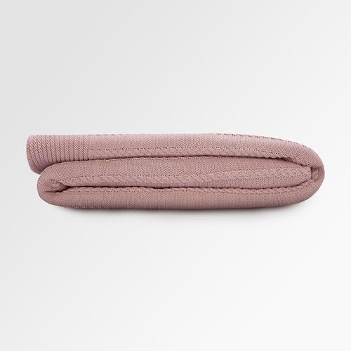 Manta de Tricot Trancinhas - ROSE UNA