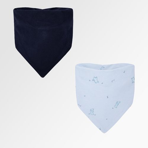 Conjunto de Babador Bandana Masculino Coelhos - 2 Unidades - AZUL BEBE