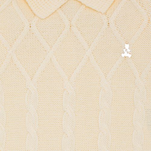 Saída de Maternidade Masculina com Manta e Touca Tricot - AMARELO PO