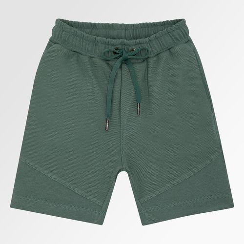 Bermuda Infantil Masculina Dupla Face com Recortes - VERDE