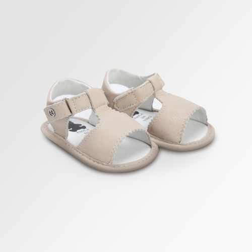 Sandália de Bebê Masculina Couro - OFF WHITE