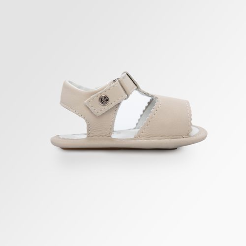 Sandália de Bebê Masculina Couro - OFF WHITE