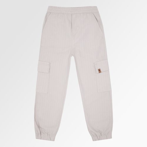 Calça Infantil Masculina com Elástico na Barra - KAKI