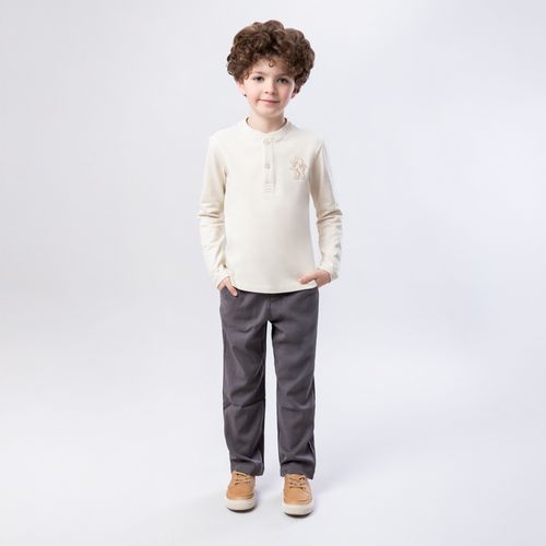 Calça Infantil Masculina Alfaiataria com Bolso - CINZA CHUMBO