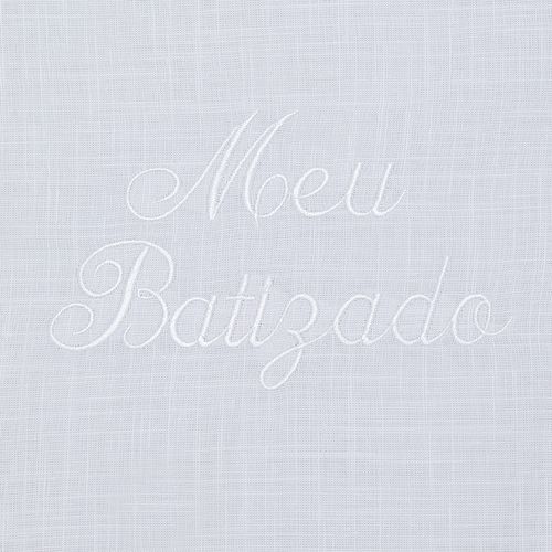 Toalha Meu Batizado Renda - BRANCO