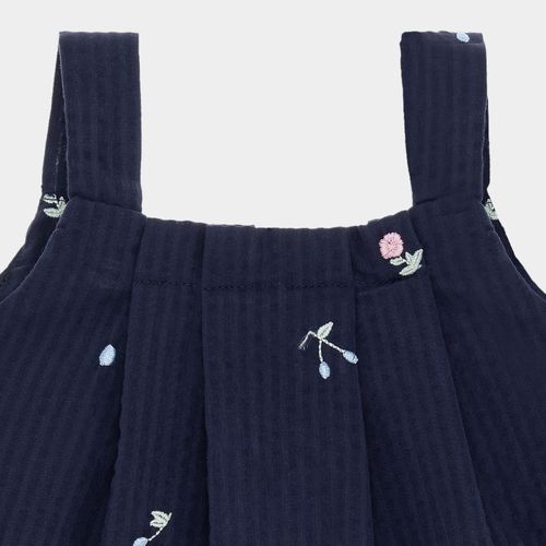 Conjunto de Bebê Feminino Anarruga com Bordados - AZUL MARINHO