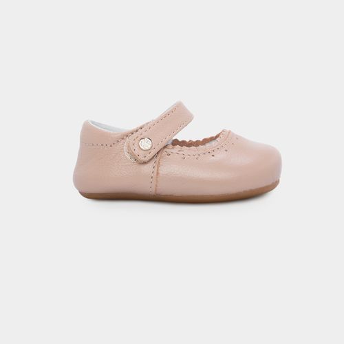 Sapato Boneca de Bebê Feminino Couro Poás - NUDE