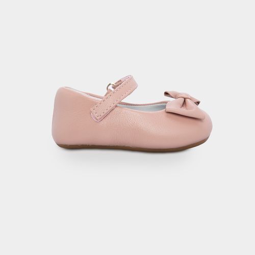 Sapato Boneca de Bebê Feminino Couro com Laço - FLORAL