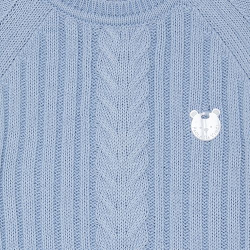 Saída de Maternidade Masculina Tricot Canelada - AZUL SKY