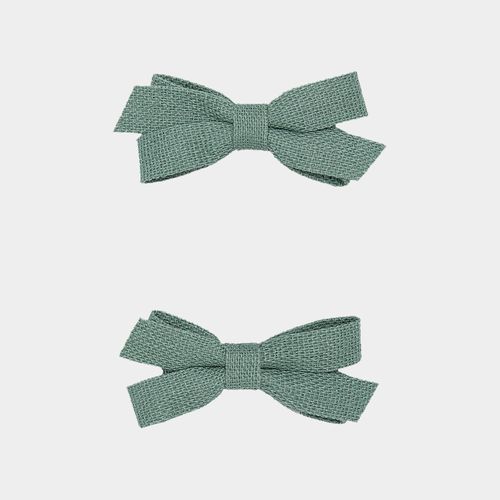 Conjunto de Laços de Cabelo Bebê Linho - VERDE