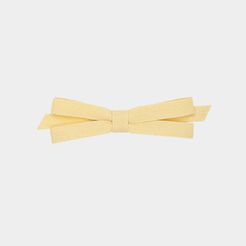Laço de Cabelo Infantil Linho - AMARELO