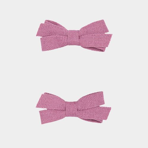 Conjunto de Laços de Cabelo Bebê Linho - ROSADO