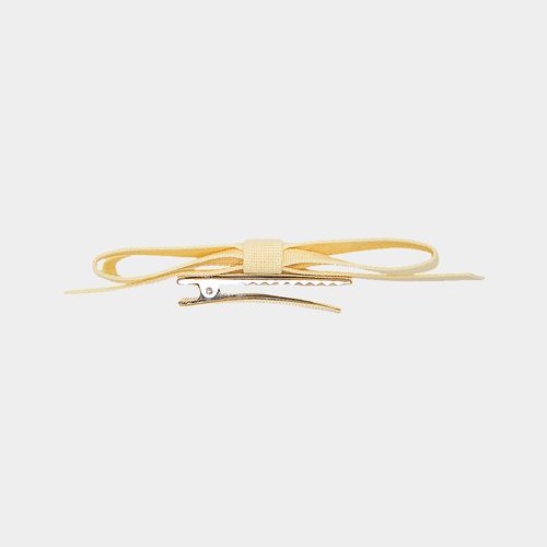 Laço de Cabelo Infantil Linho - AMARELO