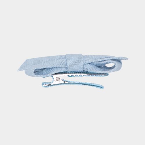 Conjunto de Laços de Cabelo Bebê Linho - AZUL CLARO