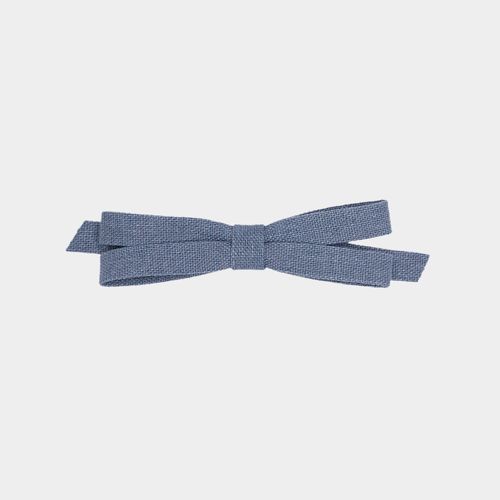 Laço de Cabelo Infantil Linho - CINZA PETROLEO