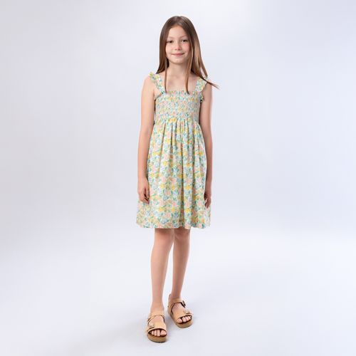 Vestido Infantil Feminino Liberty Fabrics Sollar - AMARELO