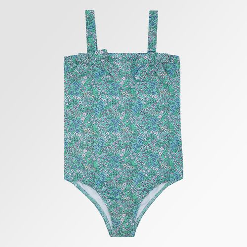 Maiô Infantil Feminino com Proteção UV50+ Estampa Picnic - VERDE