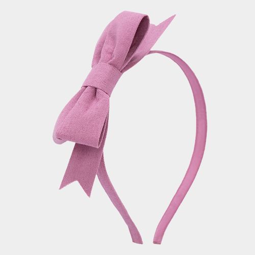 Tiara Infantil com Laço Linho - ROSADO