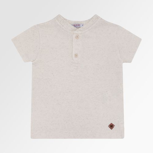 Camiseta de Bebê Masculina Manga Curta Malhão - CRU