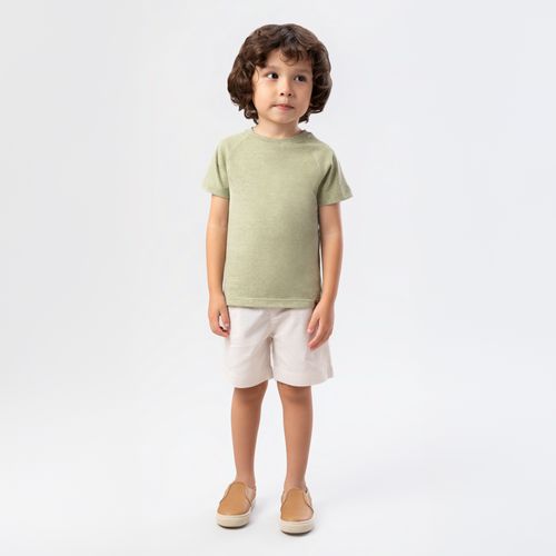 Camiseta de Bebê Masculina Manga Curta Malhão - VERDE